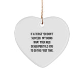 Funny Web Developer Gifts from Friends - Heart Ornament for Men or Women, Christmas Unique Gifts for Coworkers or Family - Image 1